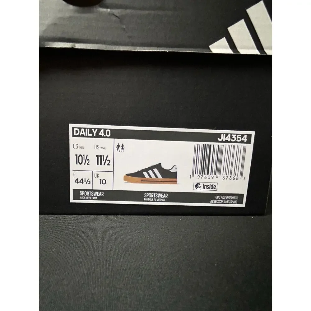 adidas Daily 4.0 Black Gum / $70 Retail!! / Size 10.5M (11.5W)  / Brand New!!